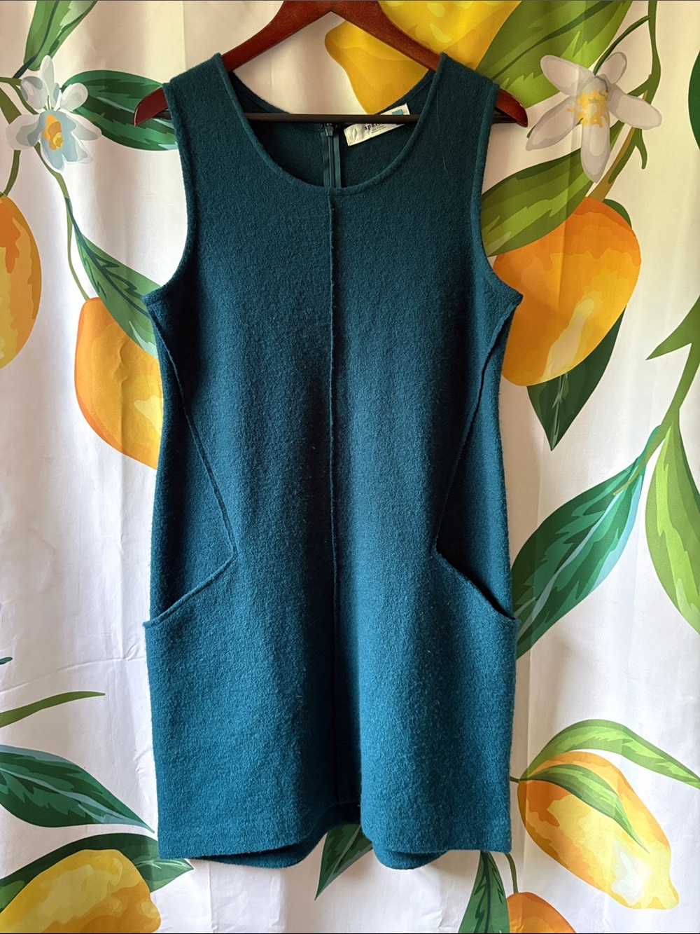 sparrow Teal Sleeveless Shift Mini Dress